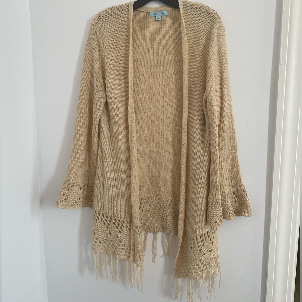 Tan Boho cardigan
